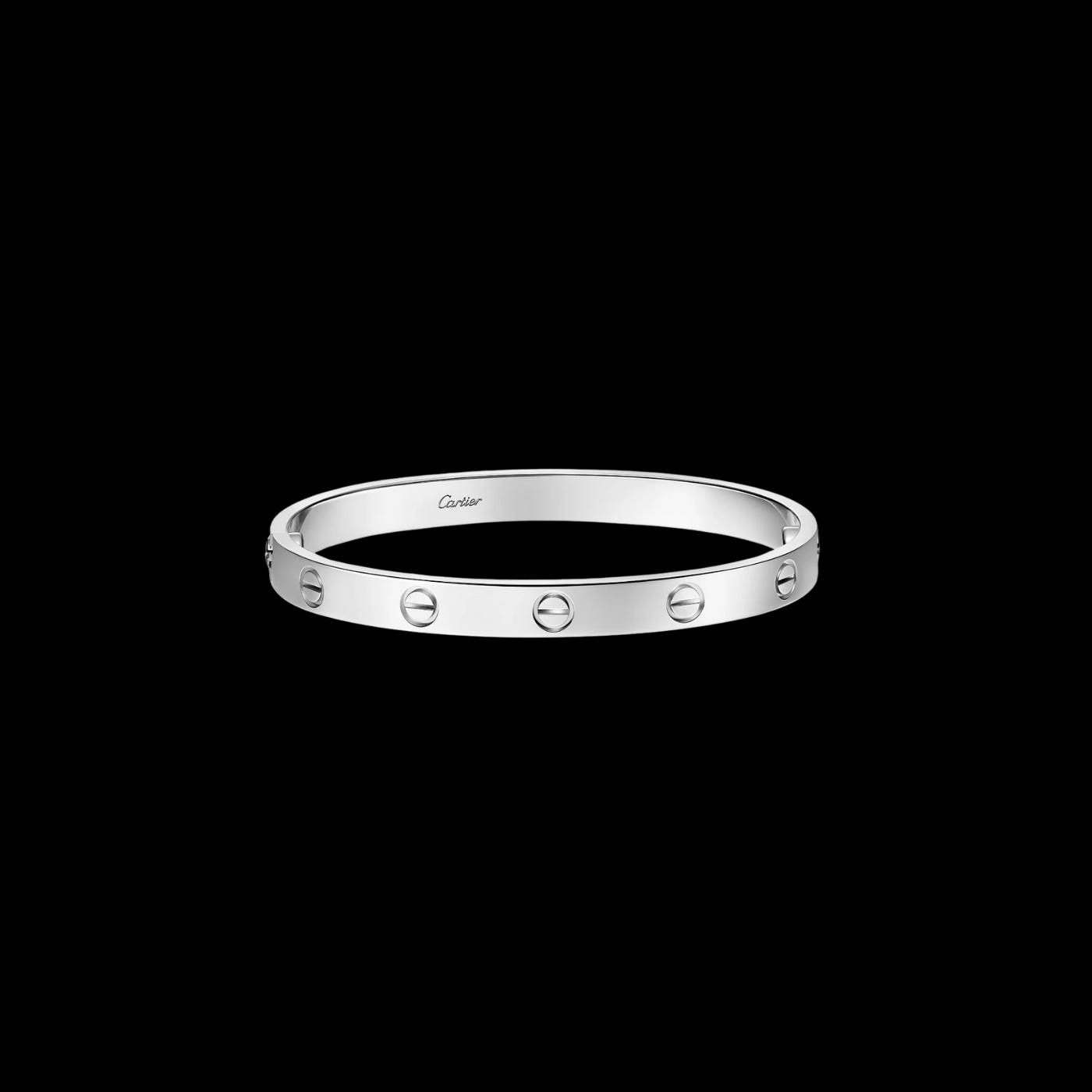 Screw-Style White Gold Bangle (18k)
